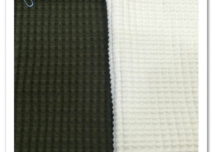 100%cotton knitted fabric popular in autumn/winter CVC waffle fabric for hotel pajamas, nightgowns and slippers