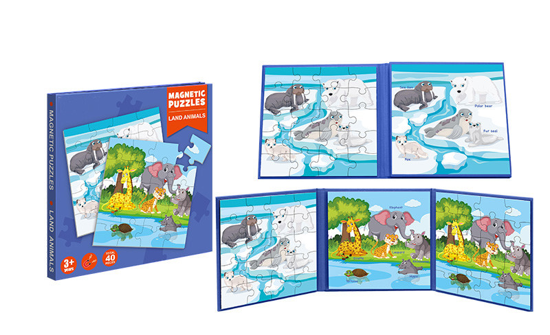Educational Toys Magnetic Jigsaw Puzzle Book Insects Theme For Kids Ages 3 Years Up
