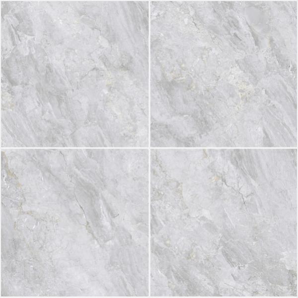 Grey Polished Glazed Porcelain Tiles 800x800mm Antibacterial
