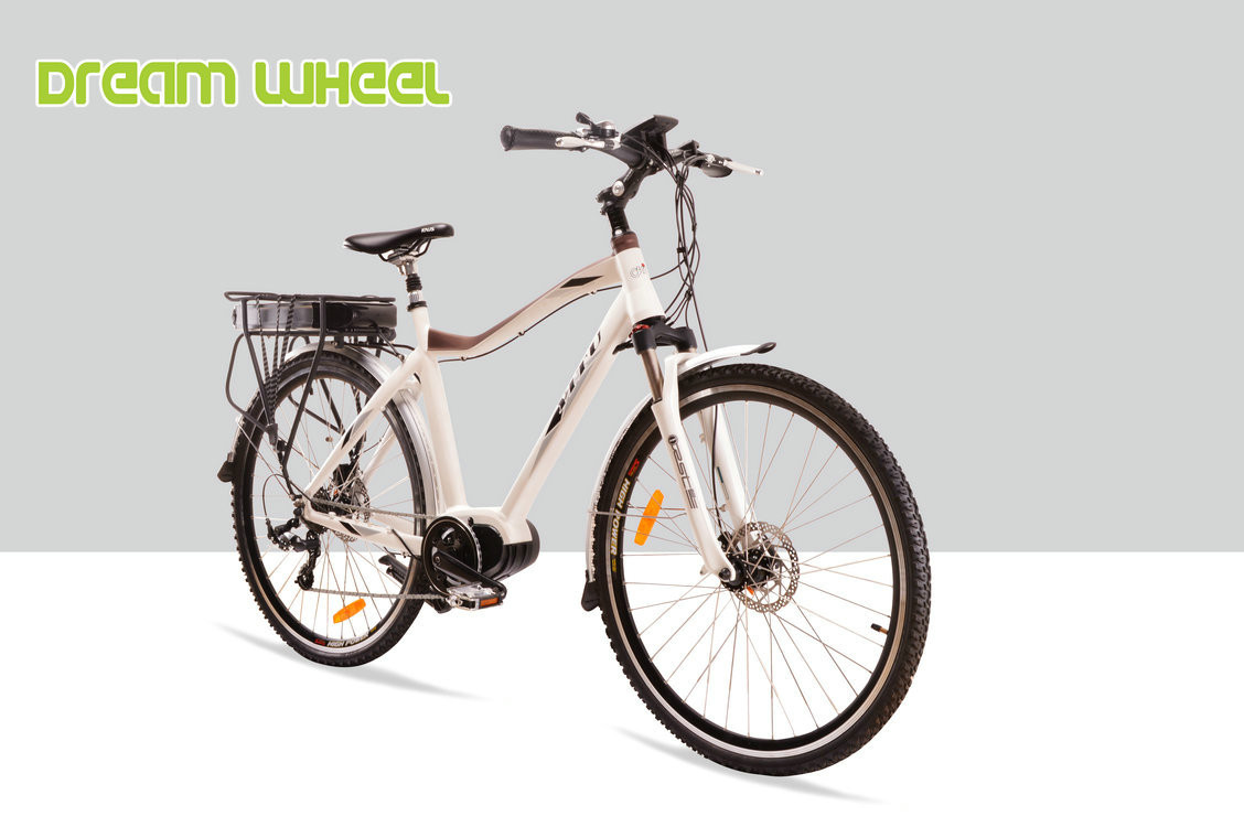 7 Speed Mid Motor Electric Bike , Mid Drive Motor Electric Bike 700C MTB Tire