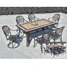 Buy cheap Leisure Garden Cast Aluminum 6 Seater Outdoor Furniture Table And Chair Set from wholesalers