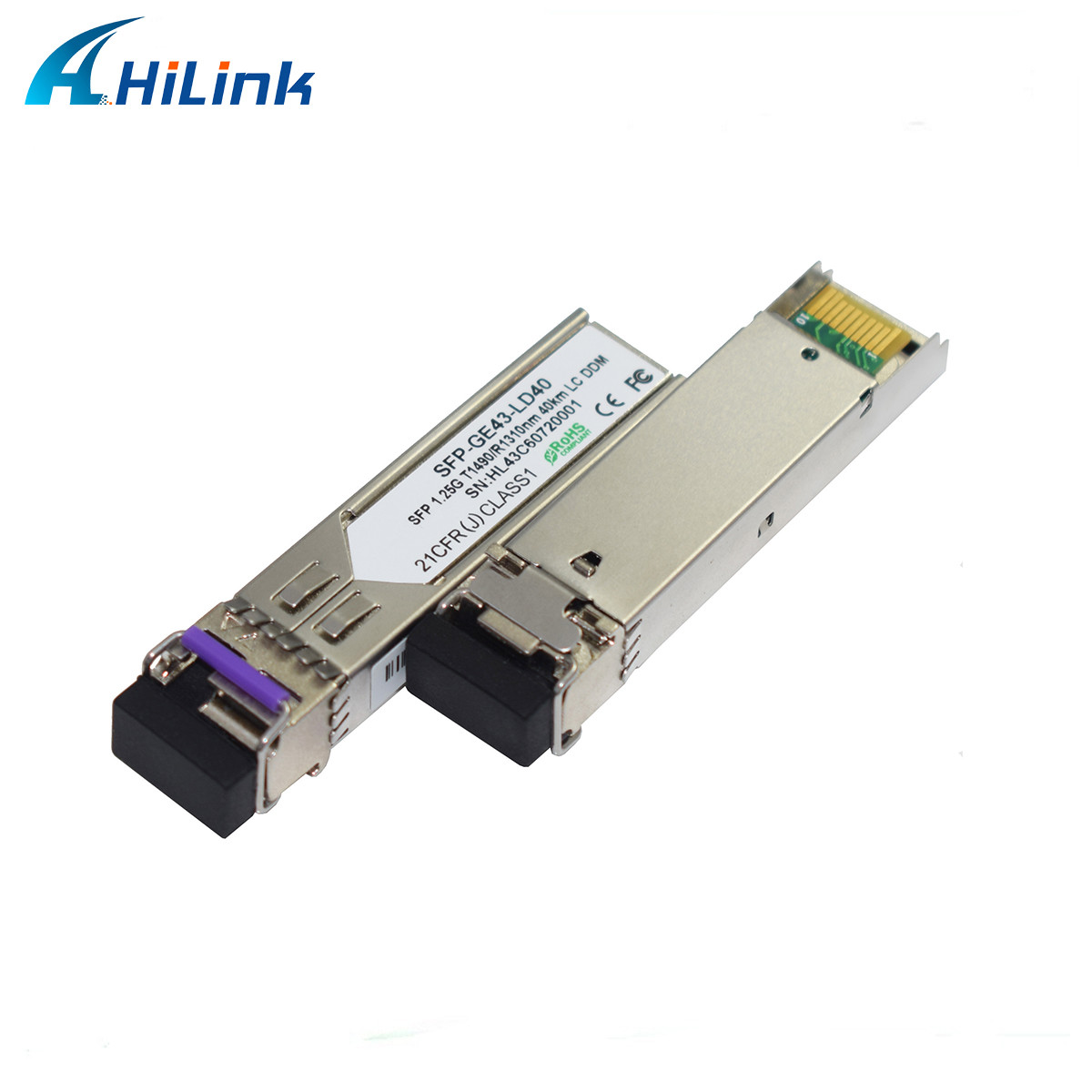 Single Fiber SFP Transceiver 1.25G 1310/1490nm 40KM SC/LC Simplex WDM Modules