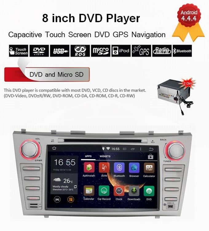 Ouchuangbo Auto Stereo Multimedia Kit for Toyota Camry 2007-2011 DVD Player 3G Wifi Android 4.4 System OCB-8811C