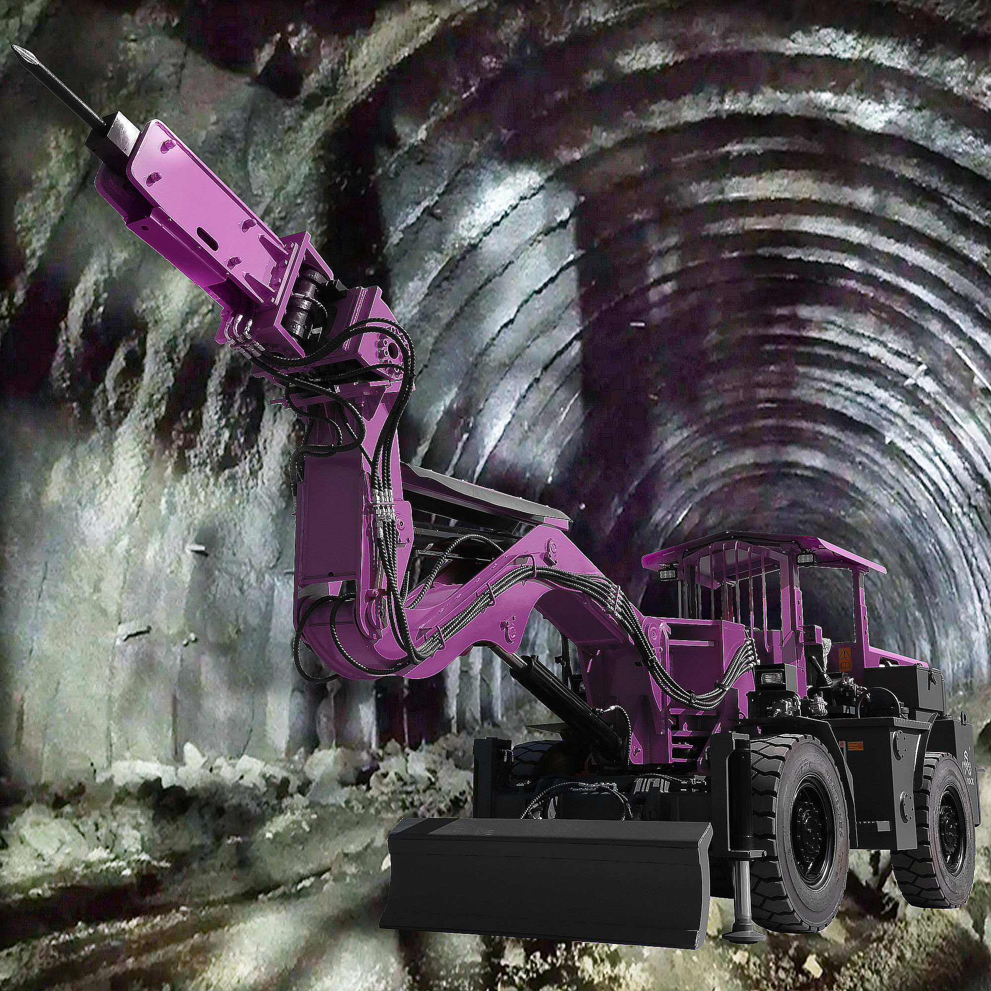 Underground Scaler Breaker Hydraulic Drilling Rig Tunneling Scaling Rock Drilling Rig