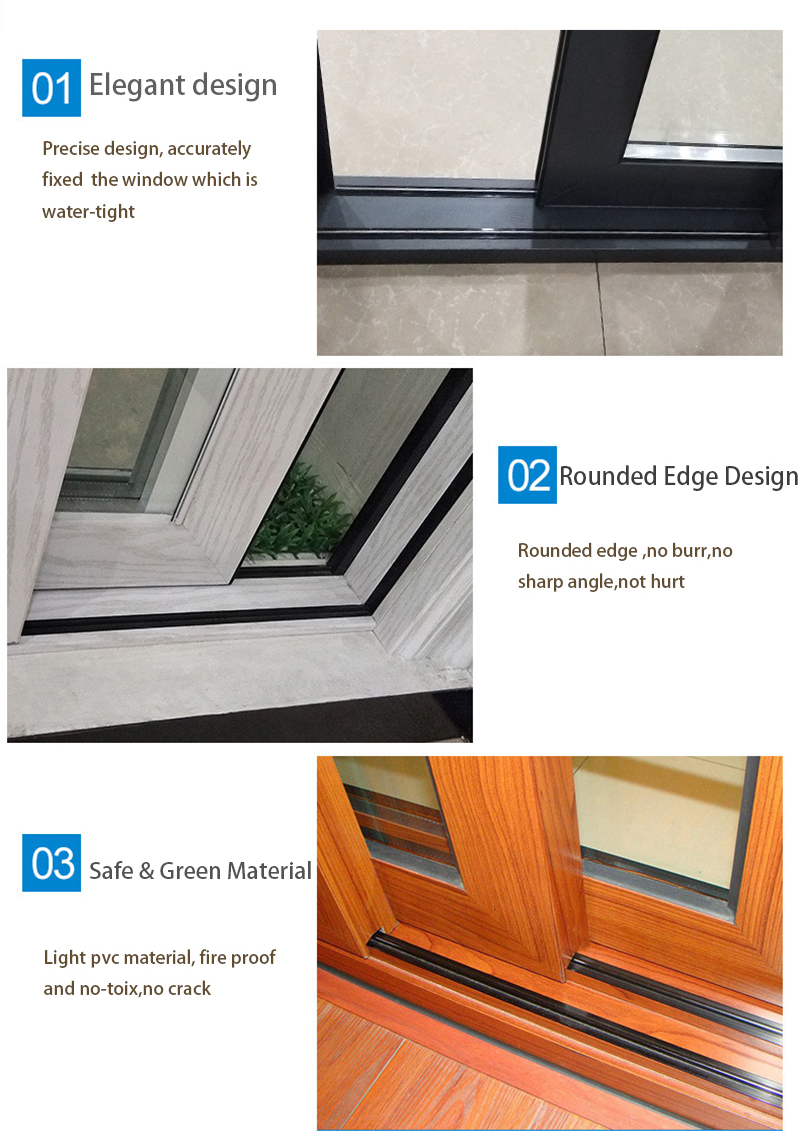 Haixing PVC Foam Wood Texture Emboss Plastic Window Door Frame Ideal for Scenic Spots