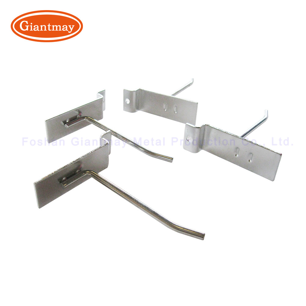 Metal Chrome Single Slatwall Display Shop Store Slat Wall Hook