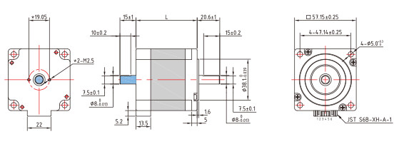 Nema 23 Four Lead 4A 57mm Wire Stepper Motor