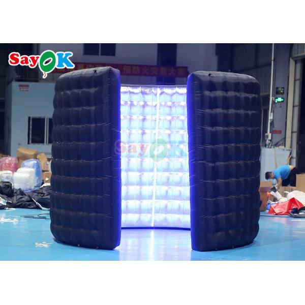 Custom Black Inflatable Photo Booth Party Events Blow Up Led 360 Photo Booth Enclosure