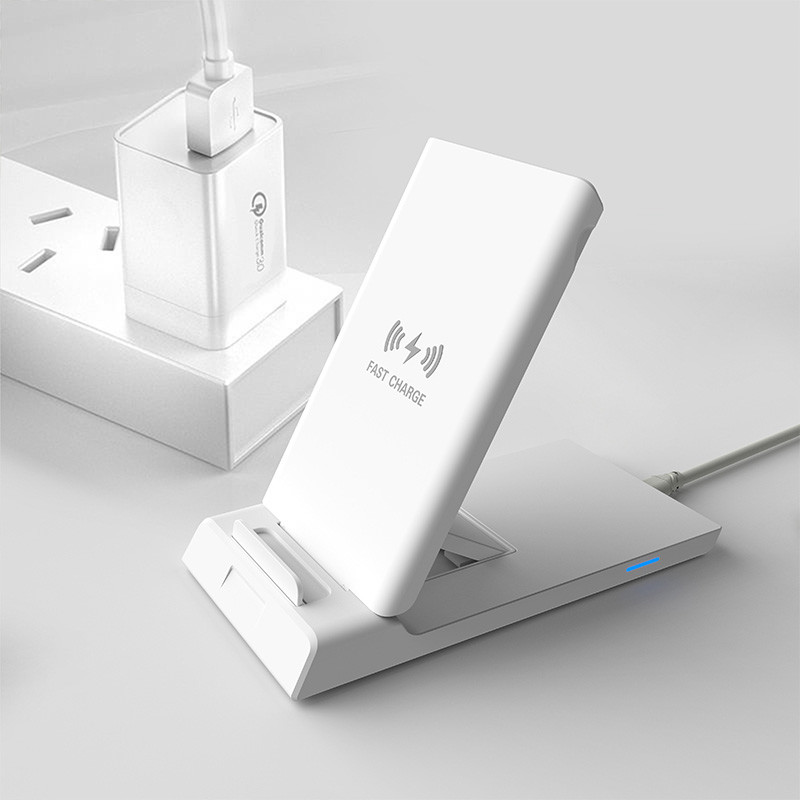 ABS PU Qi Standard Desktop Wireless Charger Response Long Distance