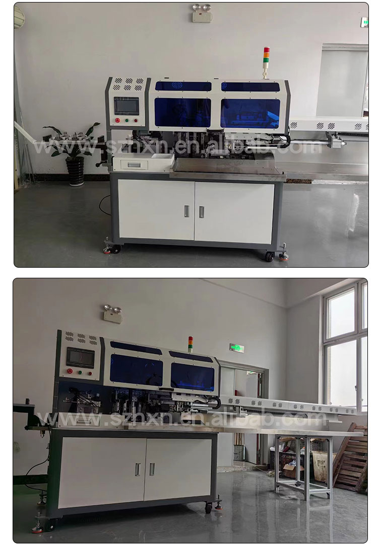 Double Head Round Sheath Multi-Core Wire Cutting Stripping Twisting Dipping Tinning Machine