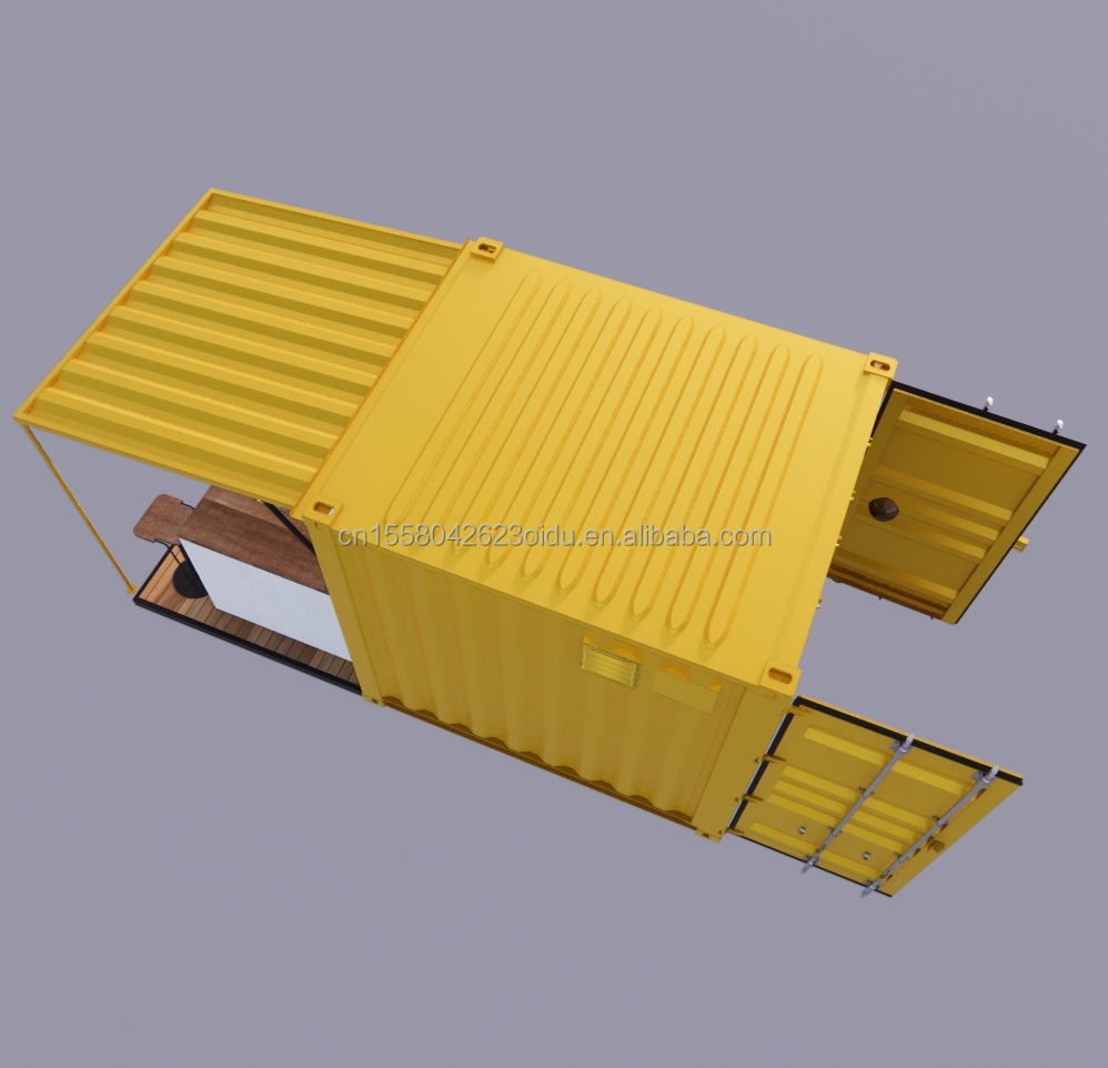 Customized Color Easily Installation Prefab Houses 10 ft Flat Pack Living Containers for Dining within Modular Homes