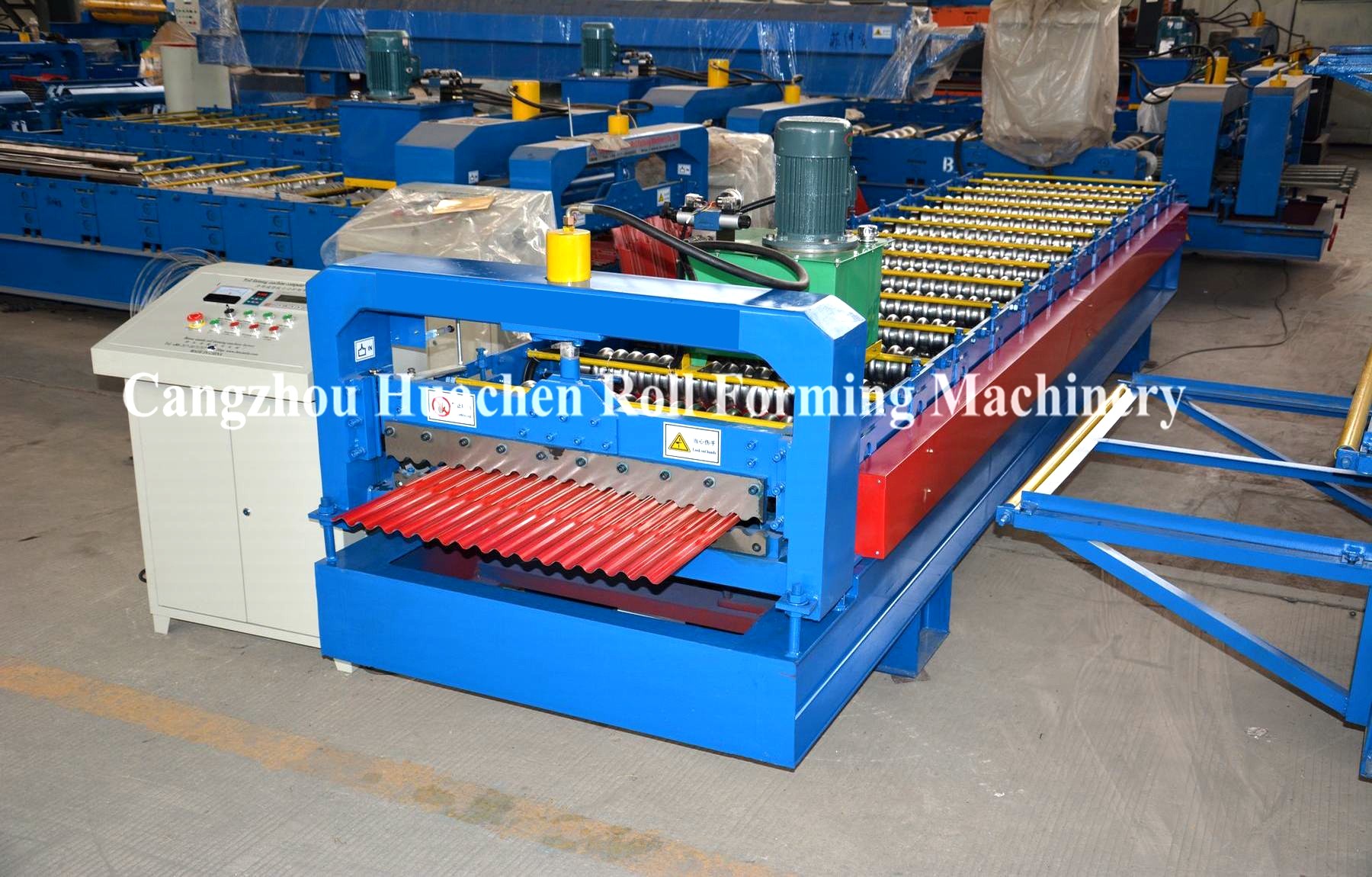 High Speed Chain Transmission Corrugated Forming Machine For 1mm Wall And Siding Panel