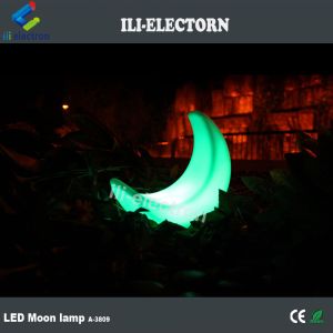 illuminated moon shaped led table lamp