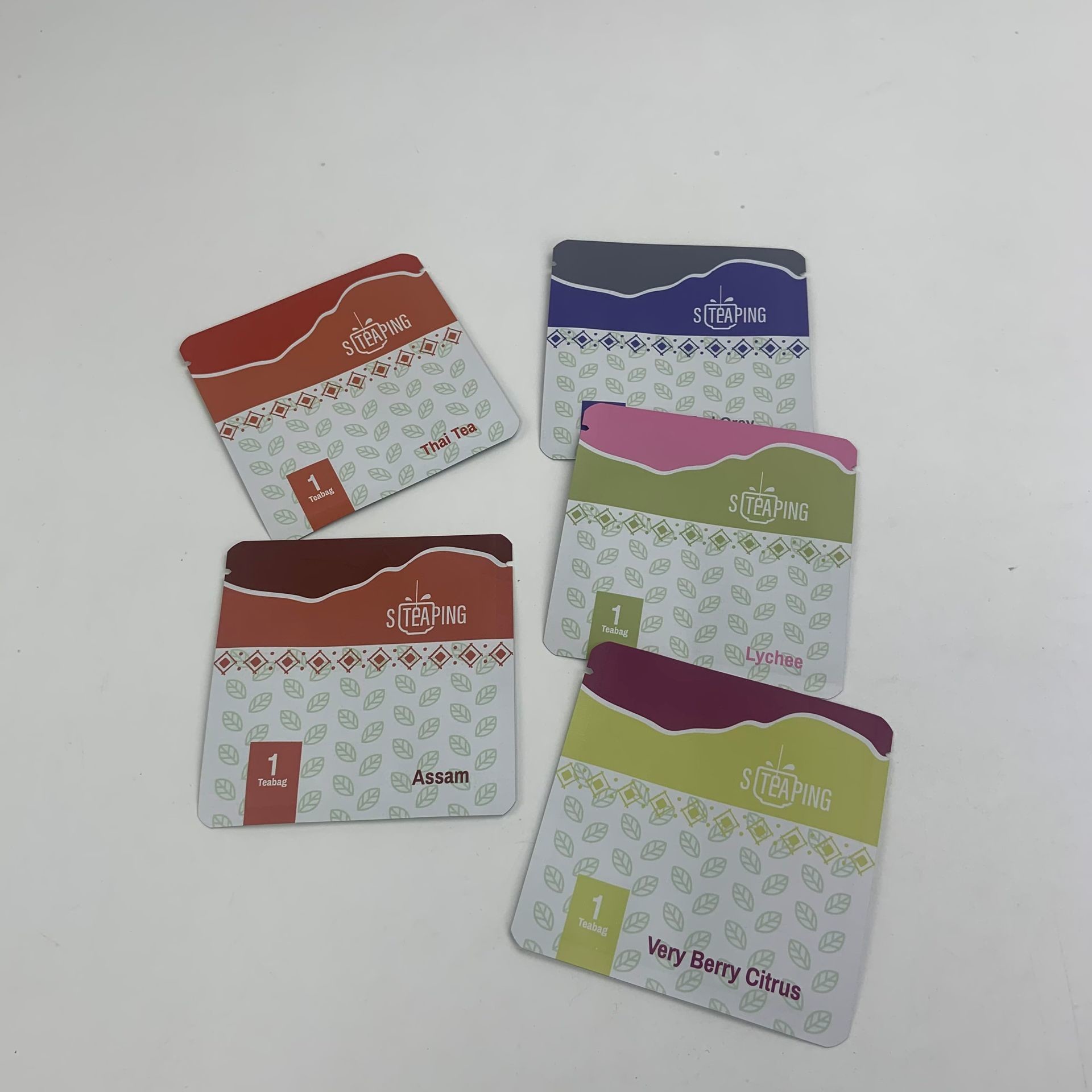 Aluminum Foil Custom Sachet Packaging Printed 3 Sides Heat Seal