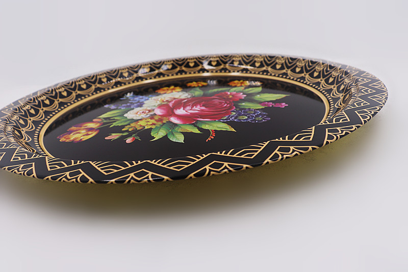 33cm Dinnerware Sets Chromatic Round Bone Dishes For Hotel