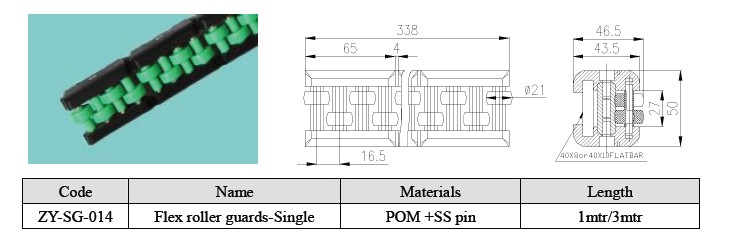 radius conveyor roller guards roller guide