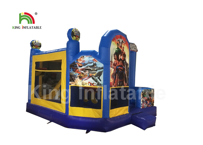 Durable 0.45mm PVC Inflatable Slider Jumping Castle / Childrens Bouncy Castle