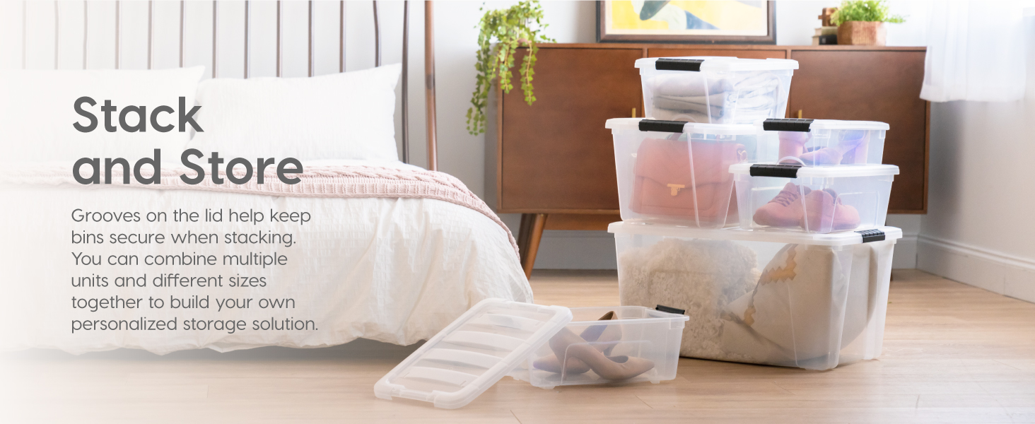 Stackable solution so you can maximize space