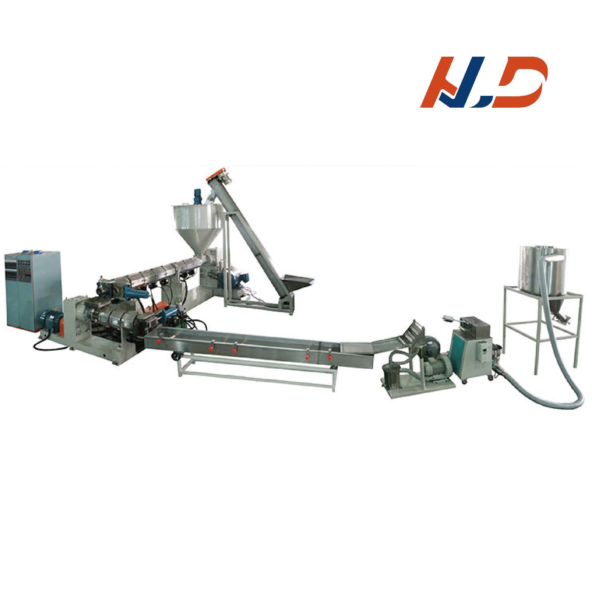 Plastic Two Stage Compounding Extruder Machine For Pvc Cable Material