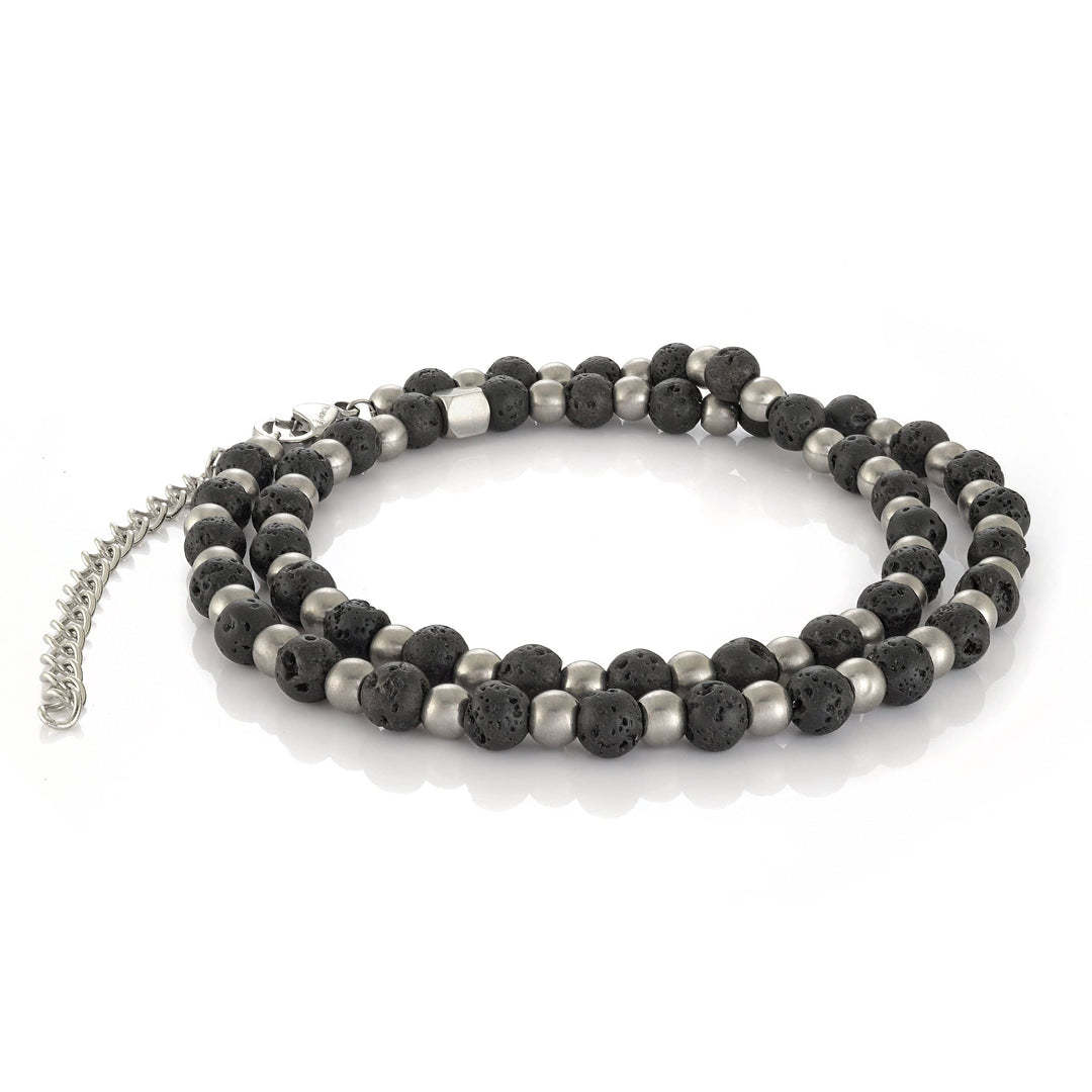 Men's 316L Stainless Steel Bracelet With Stone Beads Metal Ball Pattern For Gift Jewelry