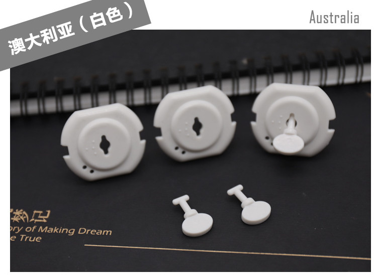 Australia Child Safety Outlet Covers , Plastic Outlet Safety Covers