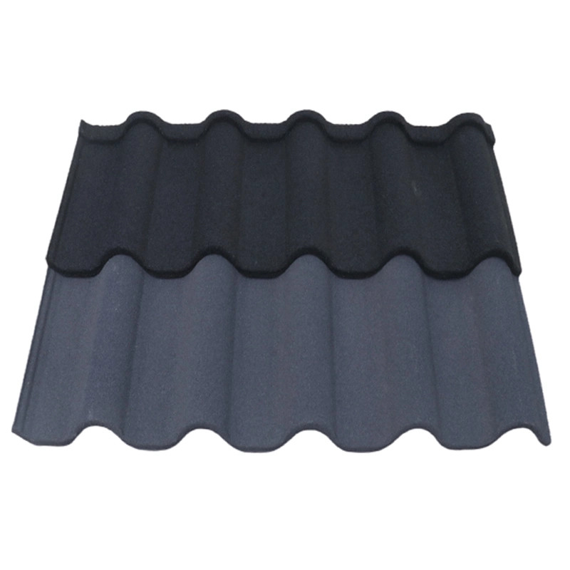 Groove /Golan Tile Frosts Green Color Stone Coated Tile 0.45 AZ70 Stone Coated Metal Tile 50 years Warranty Wave Tiles