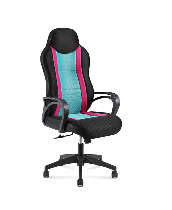 4d Black Pu Leather High Back Office Chair Executive Task Ergonomic Computer Desk