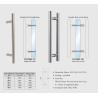 Buy cheap wooden door handles Stainless Steel entry door handles set Dia. 32mm tub H from wholesalers