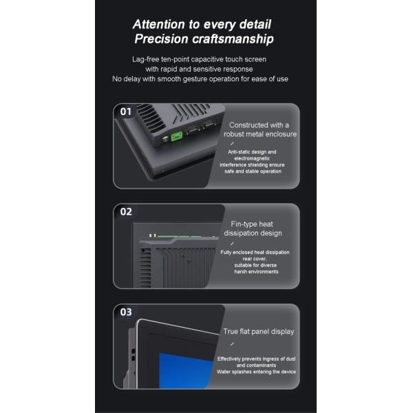 13.3 inch Touchscreen All-in-One PC Aluminum Alloy Case VGA Display 3G Linux Embedded Computer Kiosk Monitor Stock