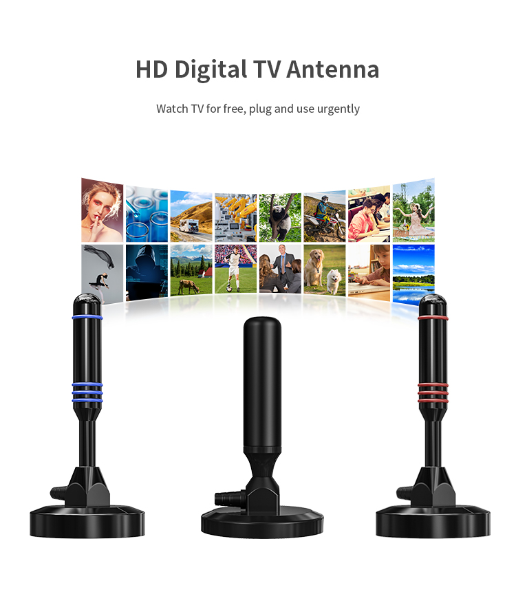 4k Atsc 3.0 Tuner Tv Antenna Digital Booster with Adhersive Mount Aluminium Pipe