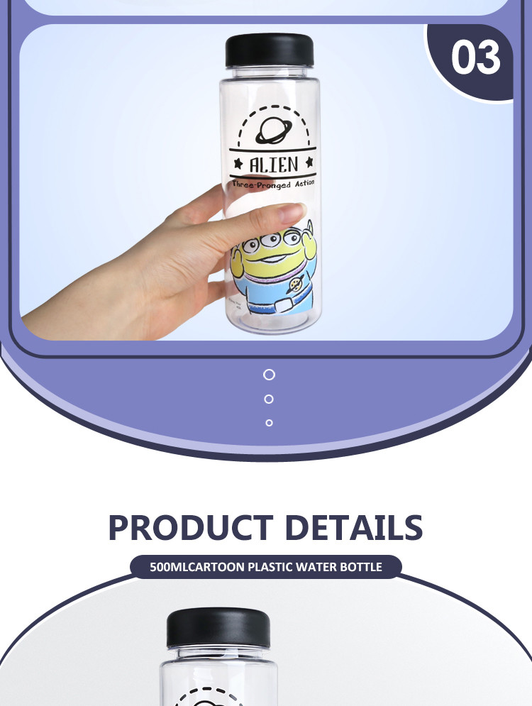 Cartoon design children's plastic drinking cups with LIDS