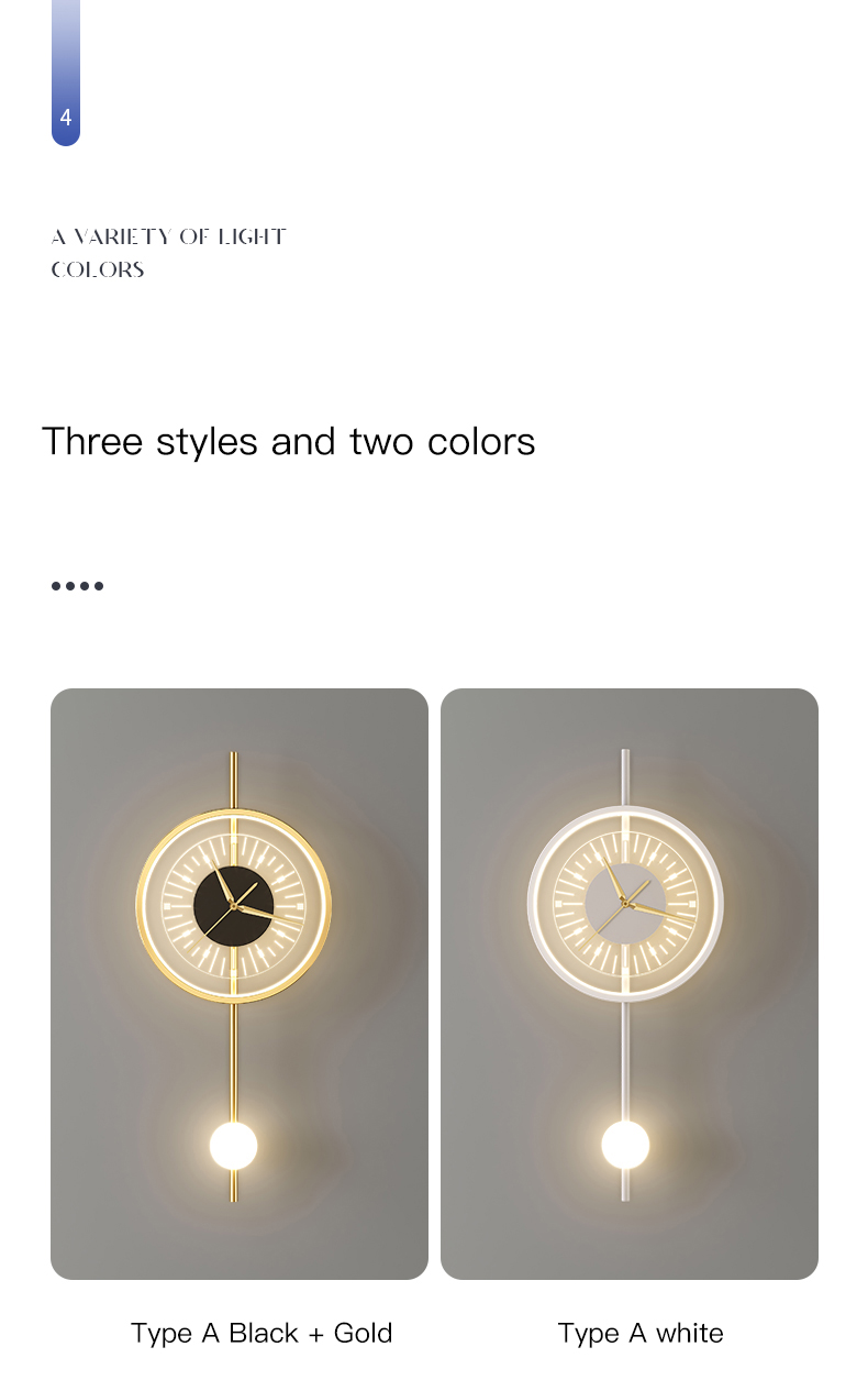 Modern Style Design Wall Lamp For Living Room Bedroom Background Hotel Clock Wall Lamp(WH-OR-252)