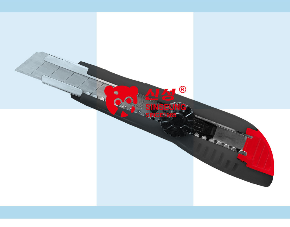 18mm Utility Knife 12cm 9 Cm 6 Inch 5.5 Inch Blade Guard Locking Mechanism Black Handle Red Tail