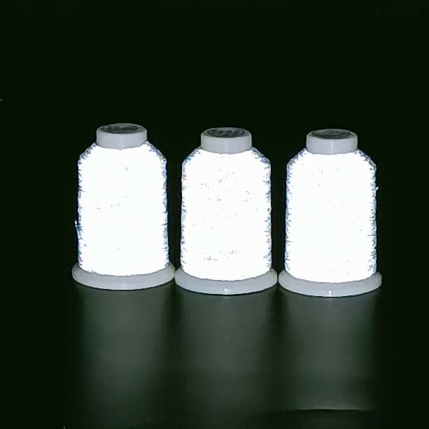 Hi Vis Black Reflective Thread Yarn For Socks Logo Label Embroidery Sewing Knitting