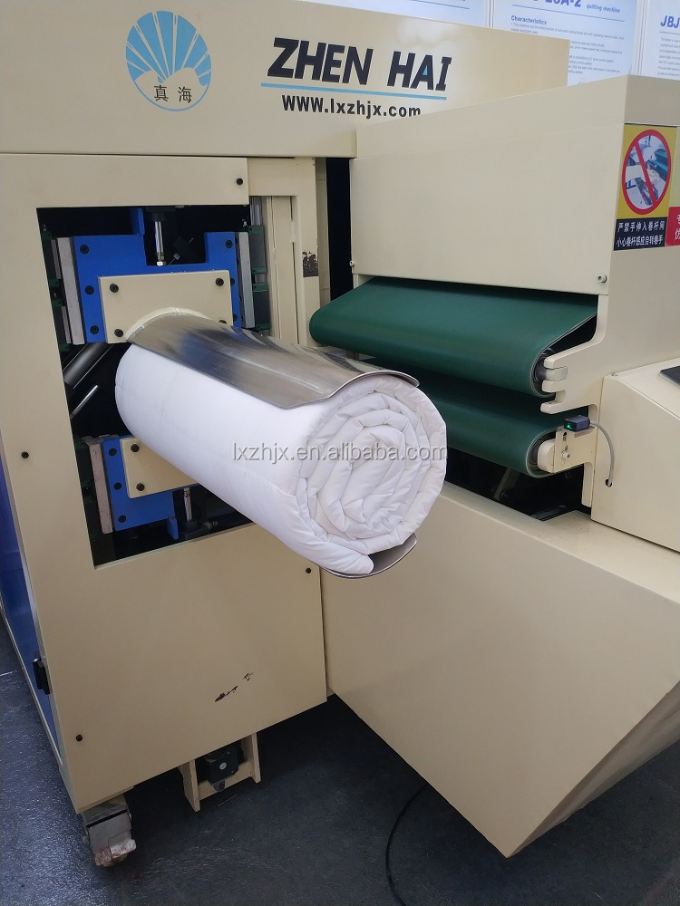JBJ-9 Pillow rolling machine, cushion coiling packing machine, auto package machine for latex pillow, body pillow