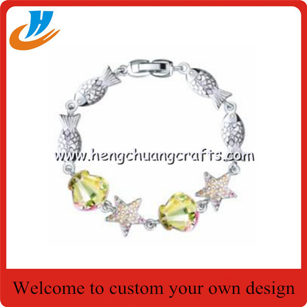 Hengchuang metal crafts custom bracelet necklace,OEM design,cheap price