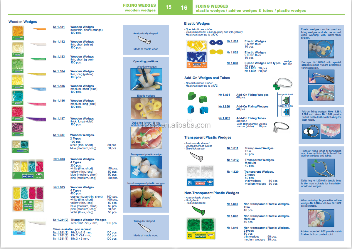 Instrument classification Class II 1.090 Dental Kit of premolar Transparent Contoured Matrices 30 pcs. TOR VM/ TOP BM