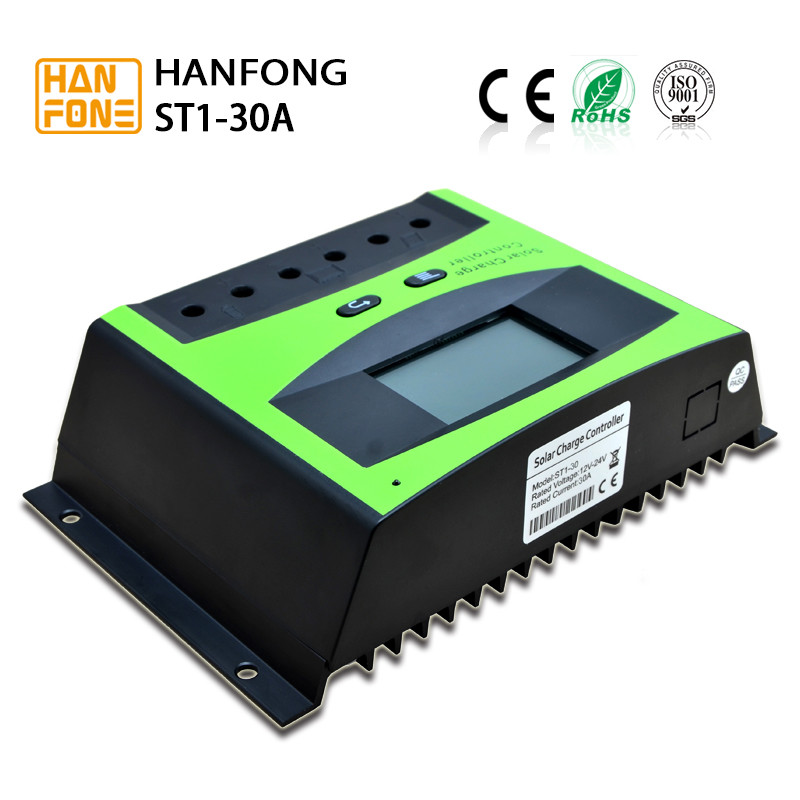 30A PWM Solar Charge Controller Smart LCD 12V/24V Auto Charge controller ZUNAU CY2430