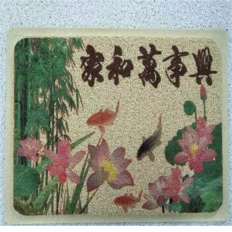 Cartoon Coir Entrance Matting , Non Slip Bathroom Mats Eco - Friendly