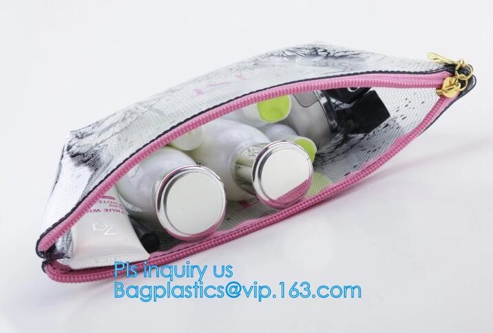 pvc pouch clear vinyl pvc k bag, PVC zipper slider travel cosmetic bag, commodity package bag, matte frosted PVC s