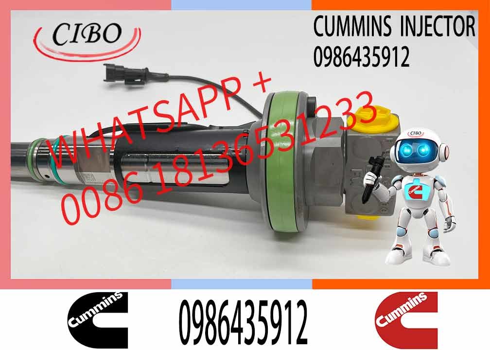 Diesel Fuel Injector F00BJ10006 0986435912 FO0BJ60578 FOOBJ60783 1000019903 for Cummins QSK19 QSK38 QSK50 QSK60 Engine
