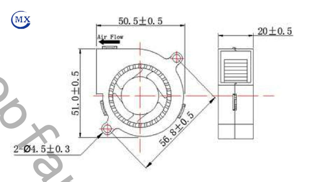 dc 12v 50mmX20mm blower cooling mini small fan used in car cabin and electronic industrial device