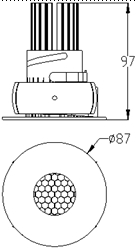 8W COB LED downlight