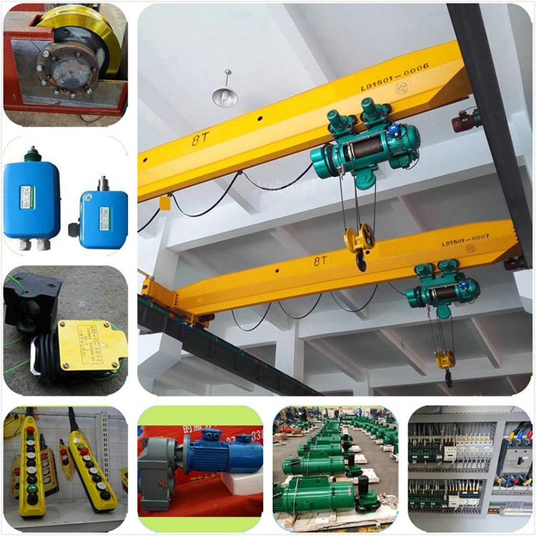 LX Type 1T Underhung Electric Hoist Overhead Travelling Crane 3 Phase Power Supply