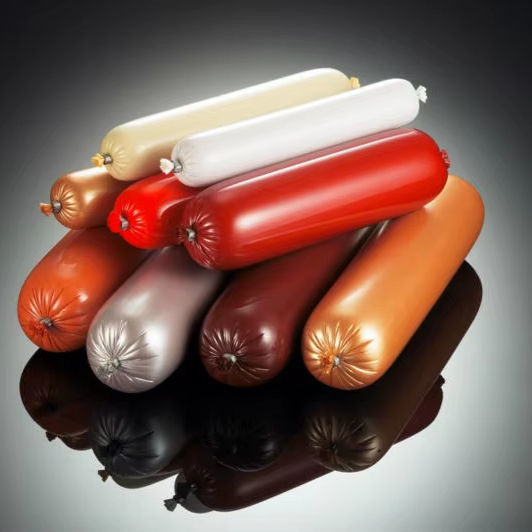 Transparent PVDC Plastic Sausage Casing Film Heat Resistance Up To 90C Sausage Packaging