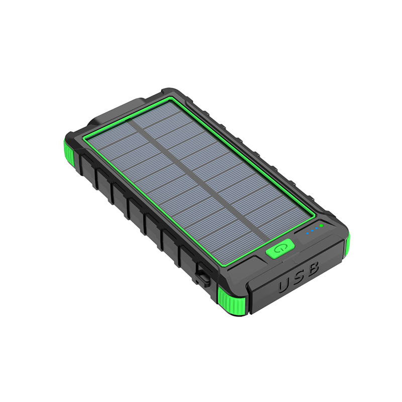 Mobile Phones Devices 10000mAh Solar Power Bank With Compass And 2.1A Output