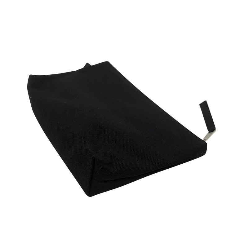 OEM Washable Screen Printed Black Travel Makeup Bag