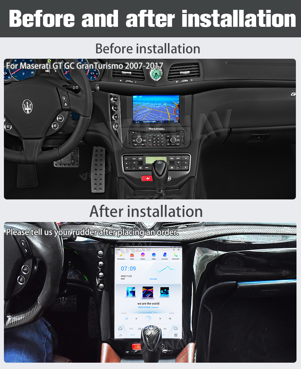 Android 11 13.6'' Touch Screen Car Radio For Maserati GT GC GranTurismo 2007-2017