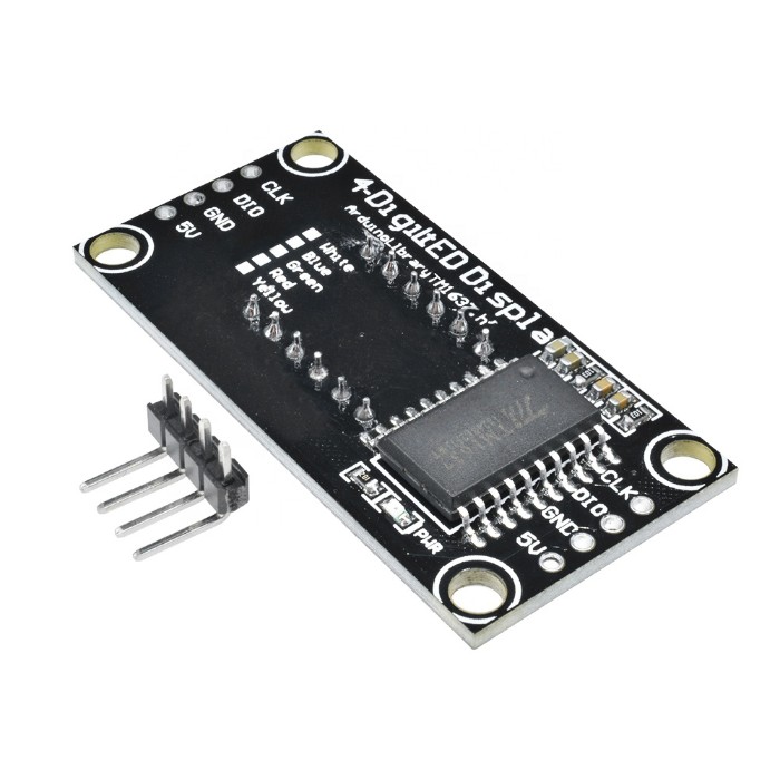 4 Digit LED 0.36" Red LED Display Tube Decimal 7 Segments TM1637 Clock Double Dots Module 0.36 Inch For Arduino