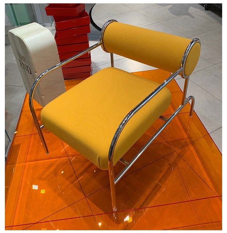 Modern Chair Medieval Minimalist Leisure Chair Stainless Steel Frame